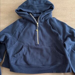 Lululemon Scuba Navy Blue Half-Zip Hoodie